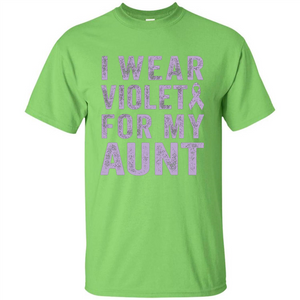 Cancer Awareness T-shirt I Wear Violet For My Aunt T-shirt