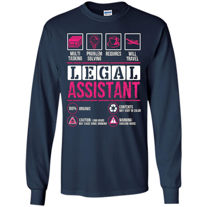 Legal Assistant T-shirt Funny Legal Assistant T-shirt Navy