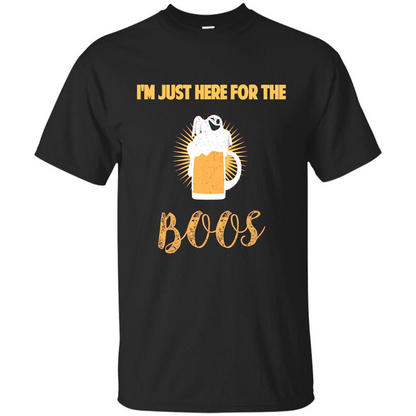Im Just Here for Boos Funny Halloween T-shirt Black
