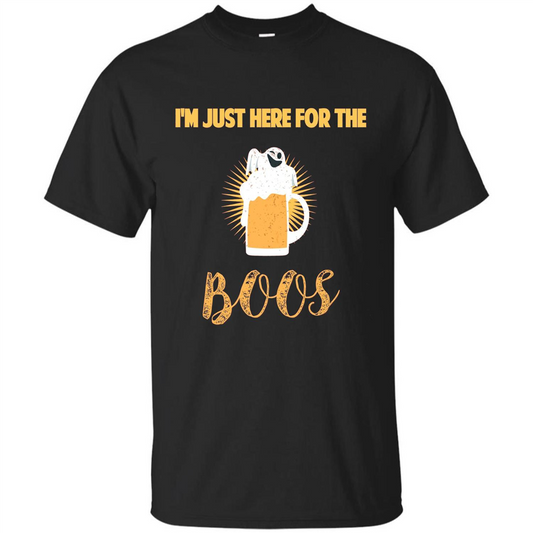 Im Just Here for Boos Funny Halloween T-shirt Black