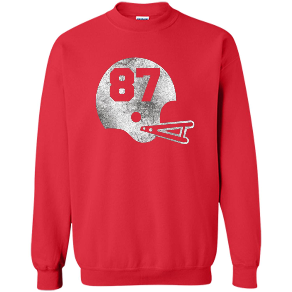 Football Number 87 T-Shirt Player Number Red
