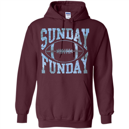 Football T-shirt Sunday Funday Football SeasonT-Shirt Maroon