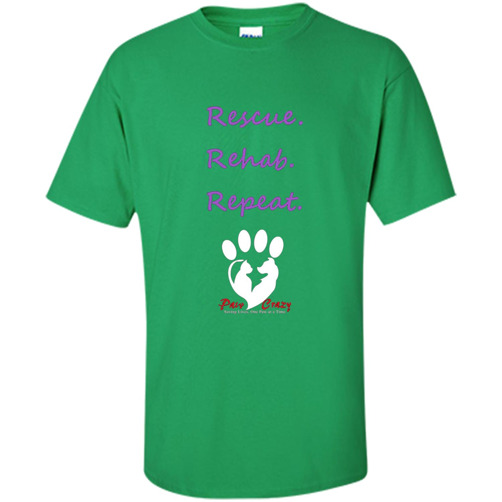Rescue Rehab Repeat T-shirt Irish Green