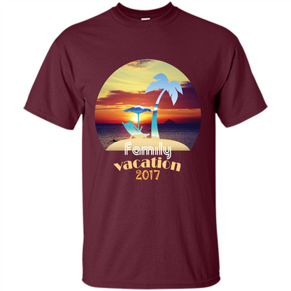 Summer T-shirt Family Vacation 20117 Maroon