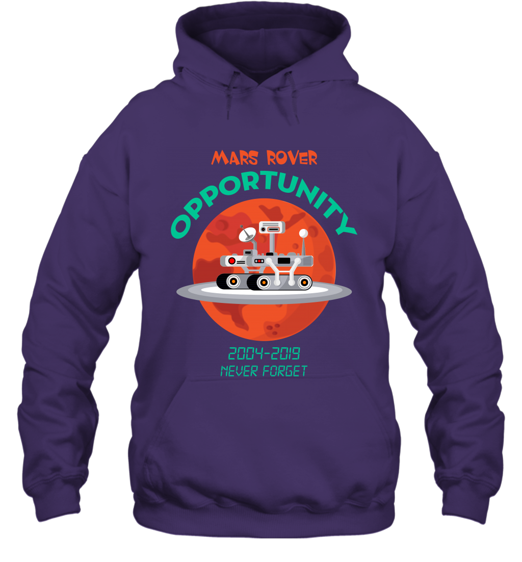 Mars Rover Opportunity Never Forget Shirt Hoodie Hoodie Purple