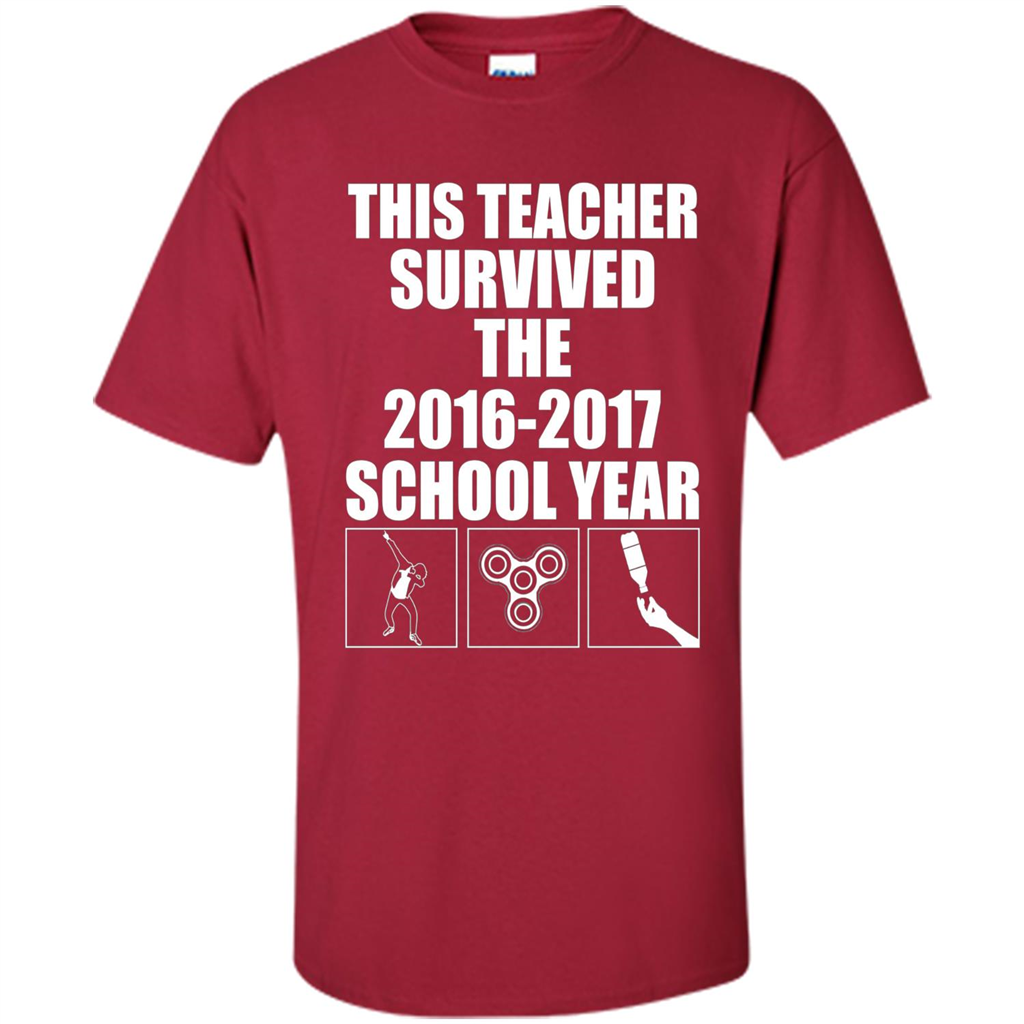 Teacher T-shirt This Teacher Survived The 2016-2017 School Year Cardinal