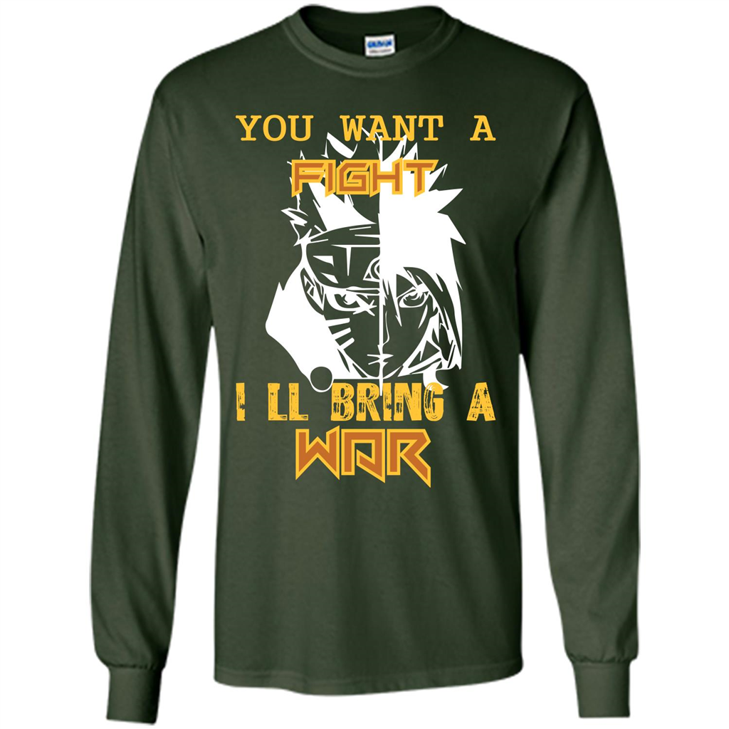 Movie T-shirt You Want A Fight I_Ñéll Bring A War Forest Green