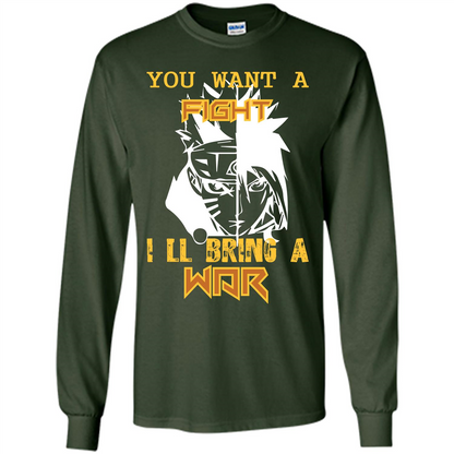 Movie T-shirt You Want A Fight I_Ñéll Bring A War Forest Green