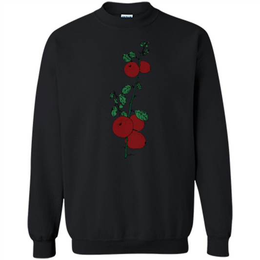 Red Fruit On A Branch T-shirt Black