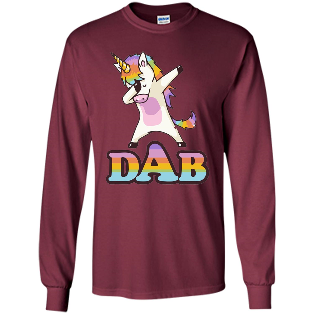 Cute Unicorn Dabbing T-shirt Maroon