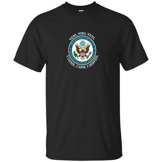 US State Department T-Shirt I Came I Saw I Served Black