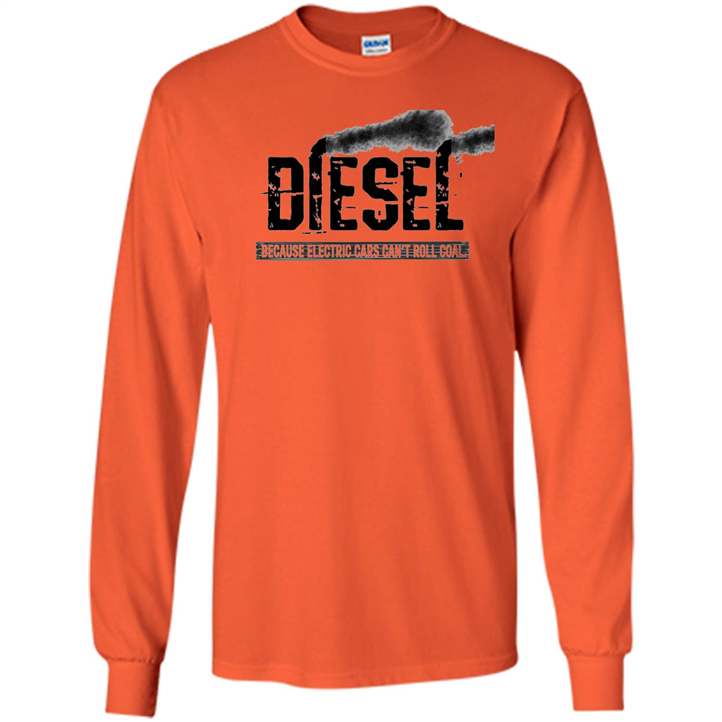 Diesel Rolling Coal T-Shirt Black Smoke Lifted Truck T-Shirt Orange