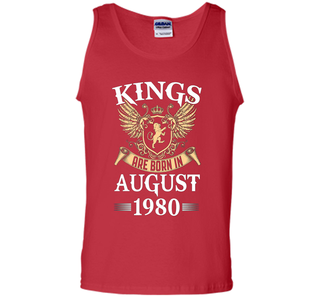 Kings Legendds Are Born In August 1980 Birthday Gift t-shirt Red