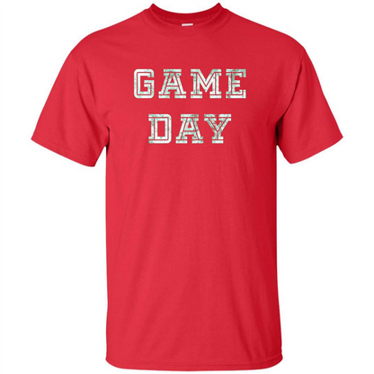 Game Day Football T-Shirt For Football Fans Red