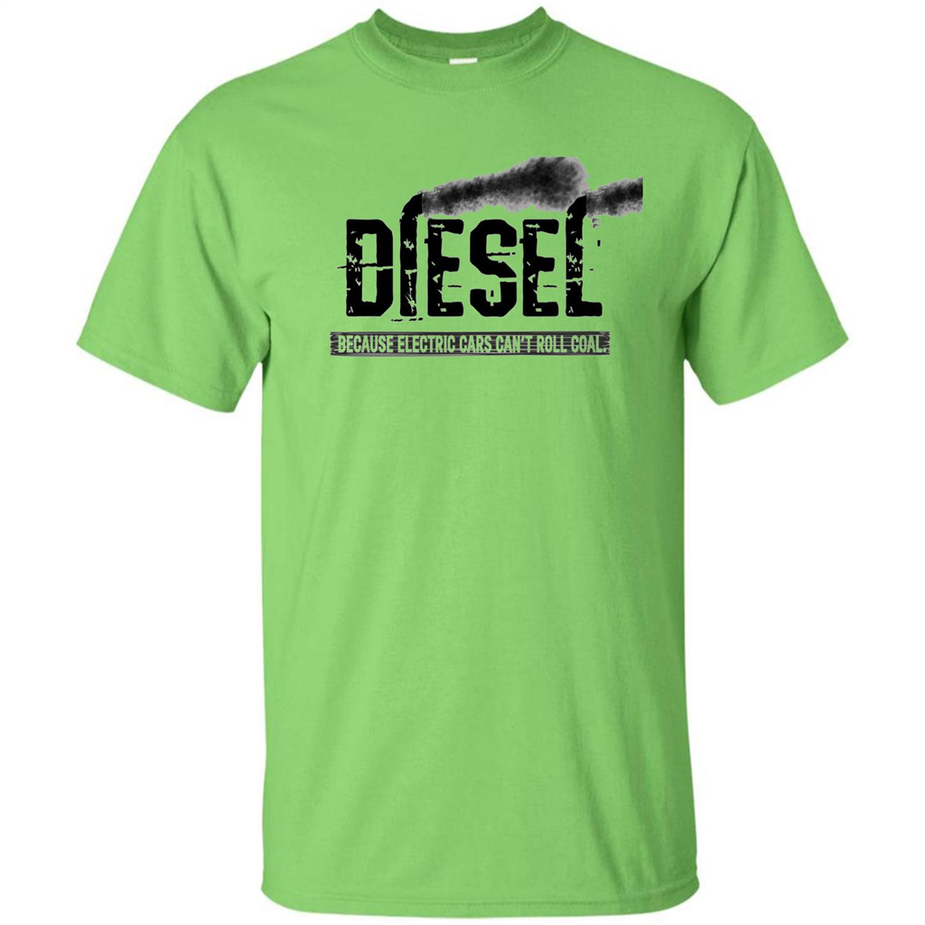 Diesel Rolling Coal T-Shirt Black Smoke Lifted Truck T-Shirt Lime