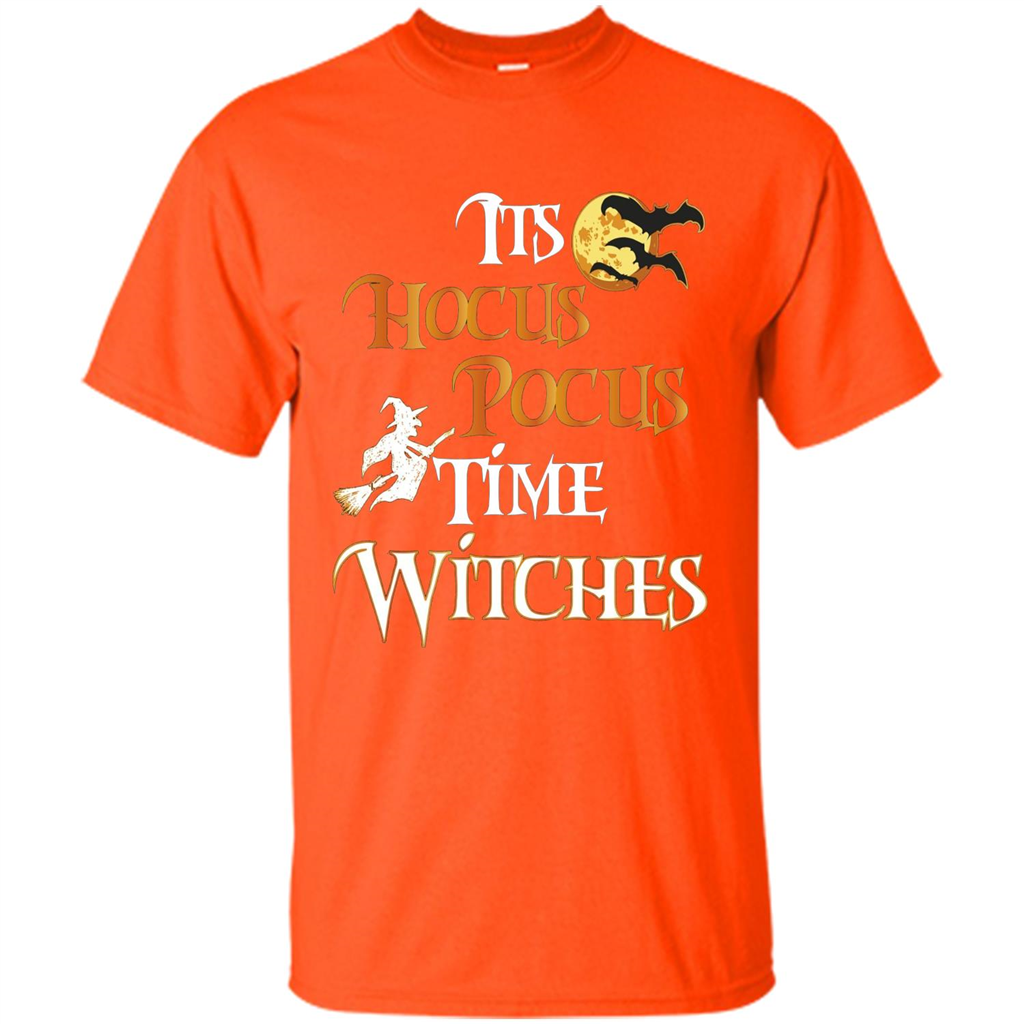 Halloween Witch T-shirt It's Hocus Pocus Time Witches Orange