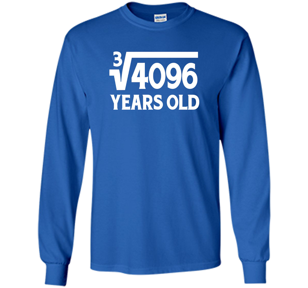Funny Math Geek 16th Birthday Cube Root T-Shirt 16 Year Old shirt Royal