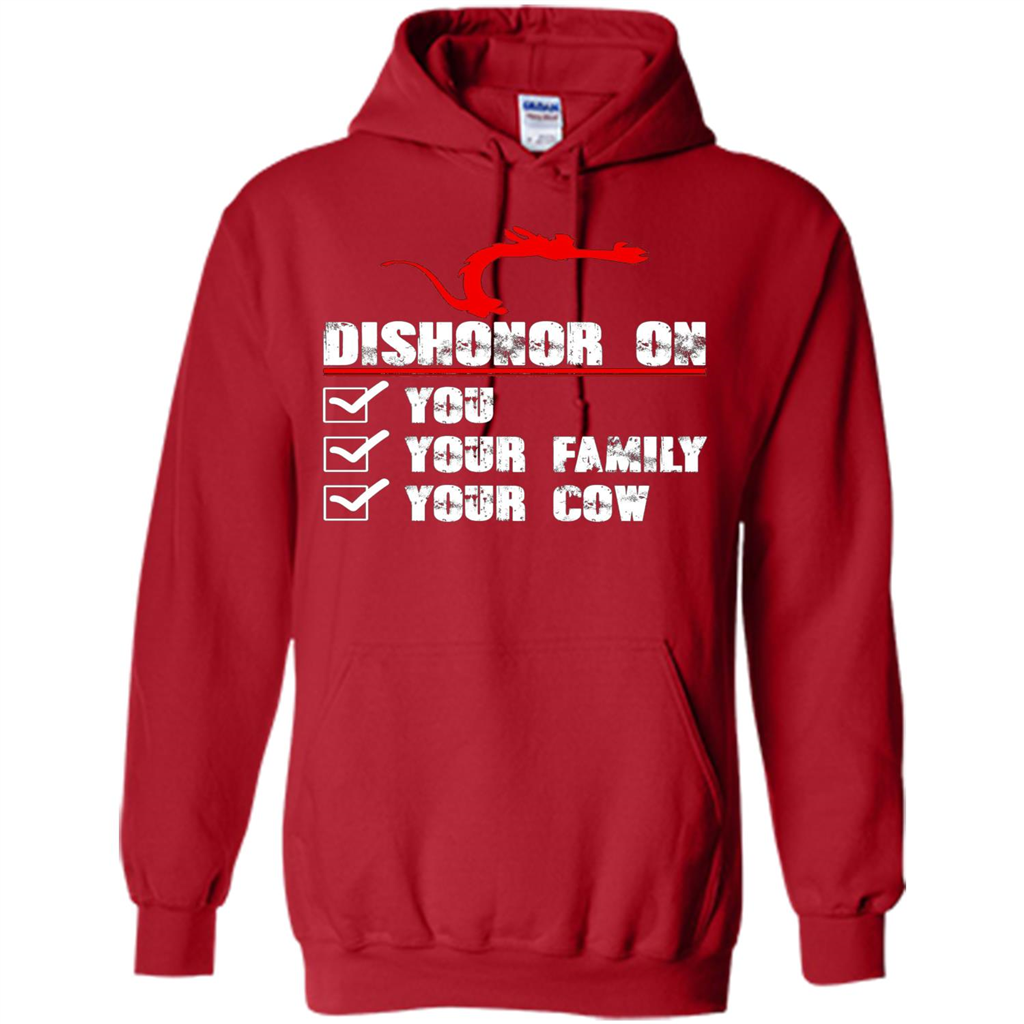 Dishonor On You Your Family Your Cow T-shirt Red