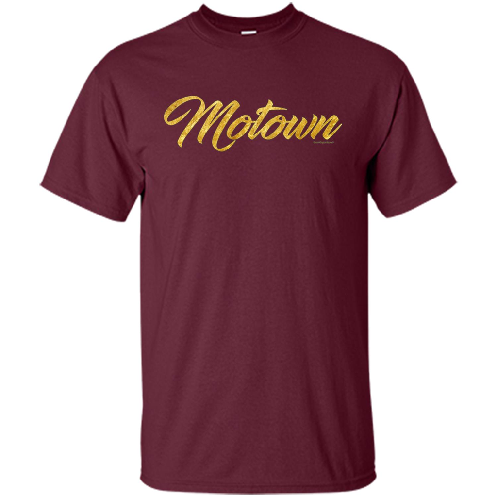 MOTOWN GOLD T-shirt Detroit Michigan Motor T-Shirt Maroon