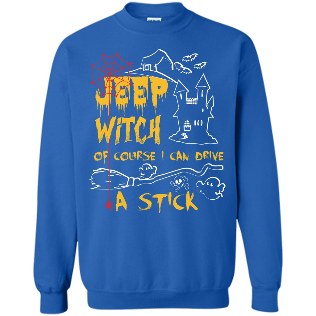 Halloween T-shirt Jeep Witch Of Course I Can Drive A Stick T-shirt Royal