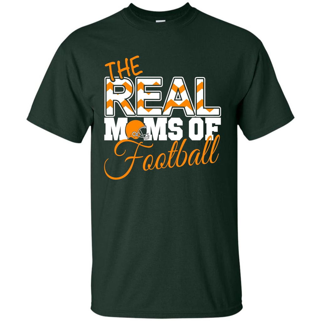 Real Moms of Football T-shirt Orange Football Mom T-Shirt Forest Green