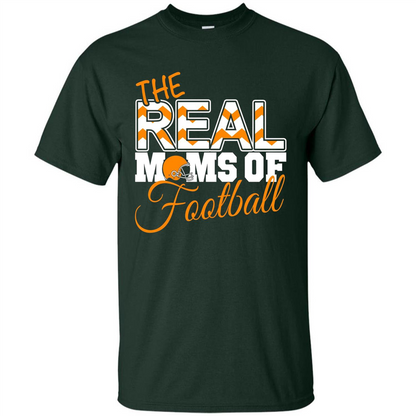 Real Moms of Football T-shirt Orange Football Mom T-Shirt Forest Green
