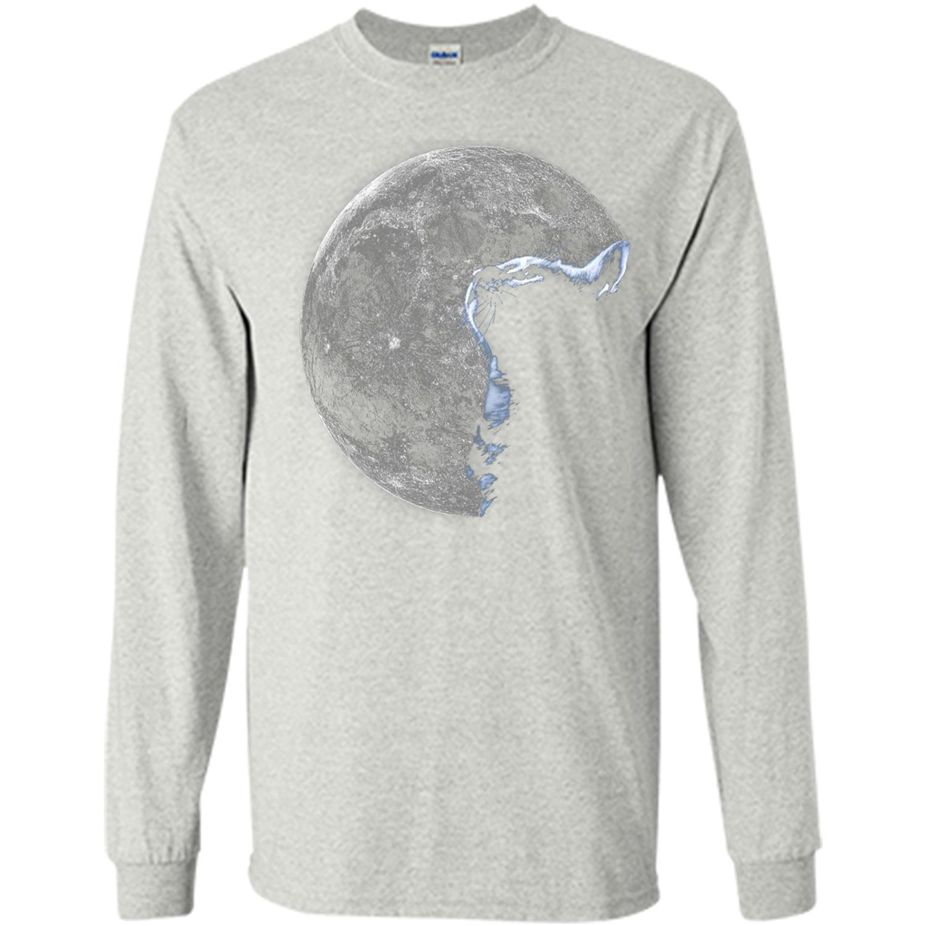 Cat Lover T-shirt Cat And Moon Ash