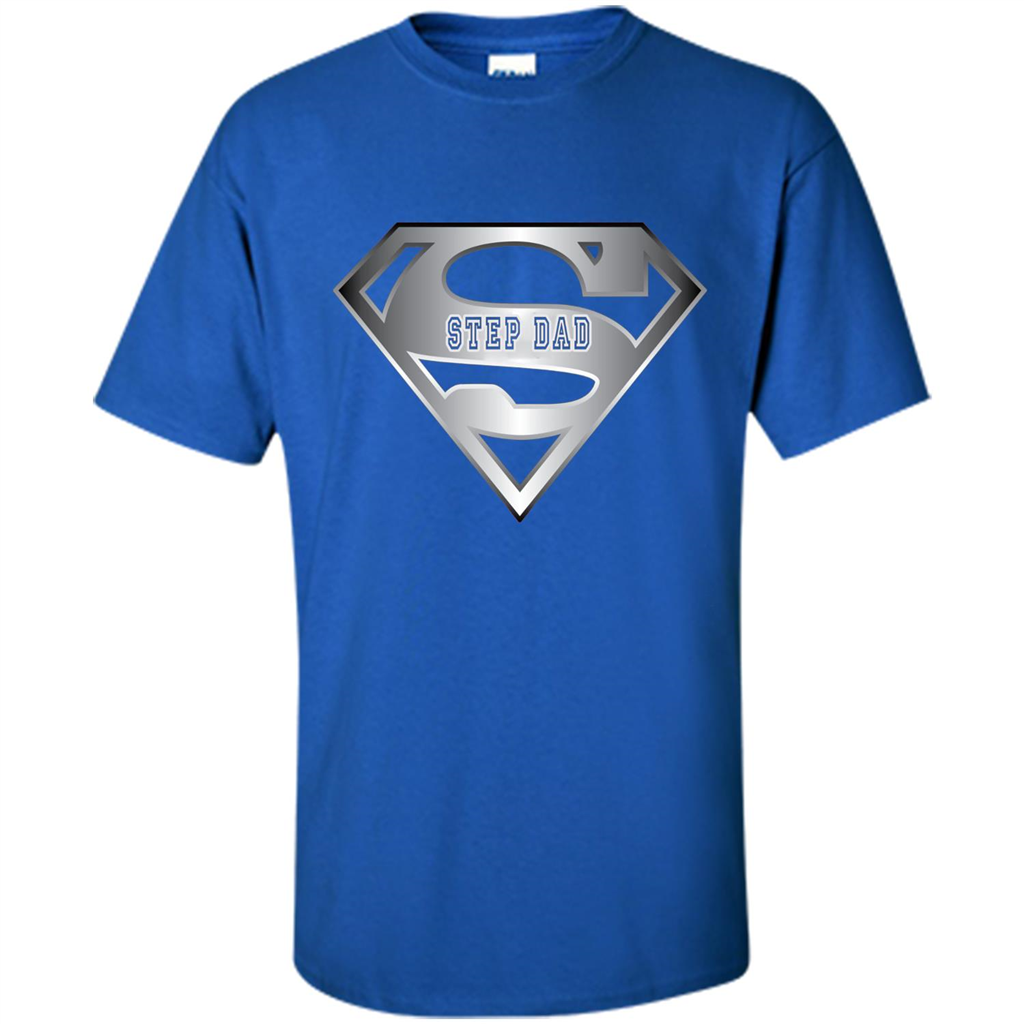 Fathers Day T-shirt Super Step Dad Royal