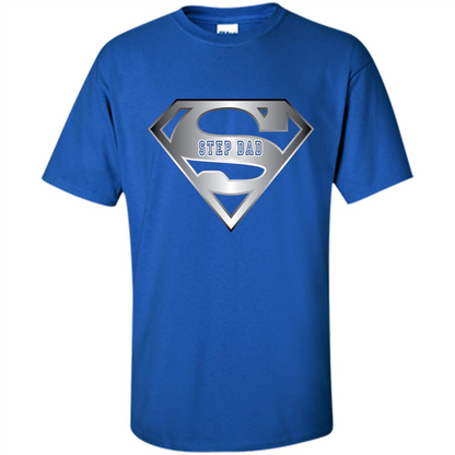Fathers Day T-shirt Super Step Dad Royal