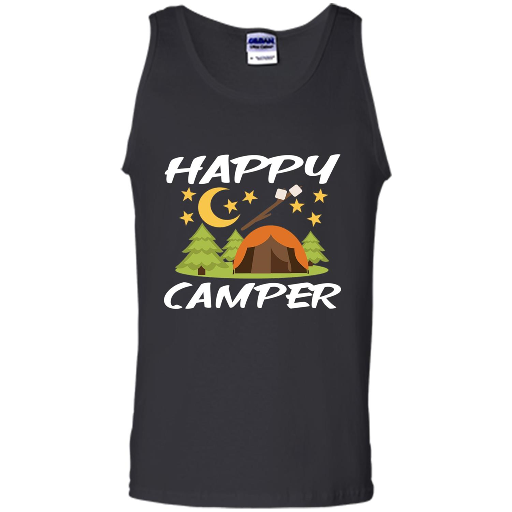 Happy Camper T-shirtt - Outdoor Night Sky Black