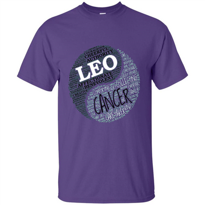 Zodiac Facts T-shirt Women Leo and Cancer T-shirt Purple