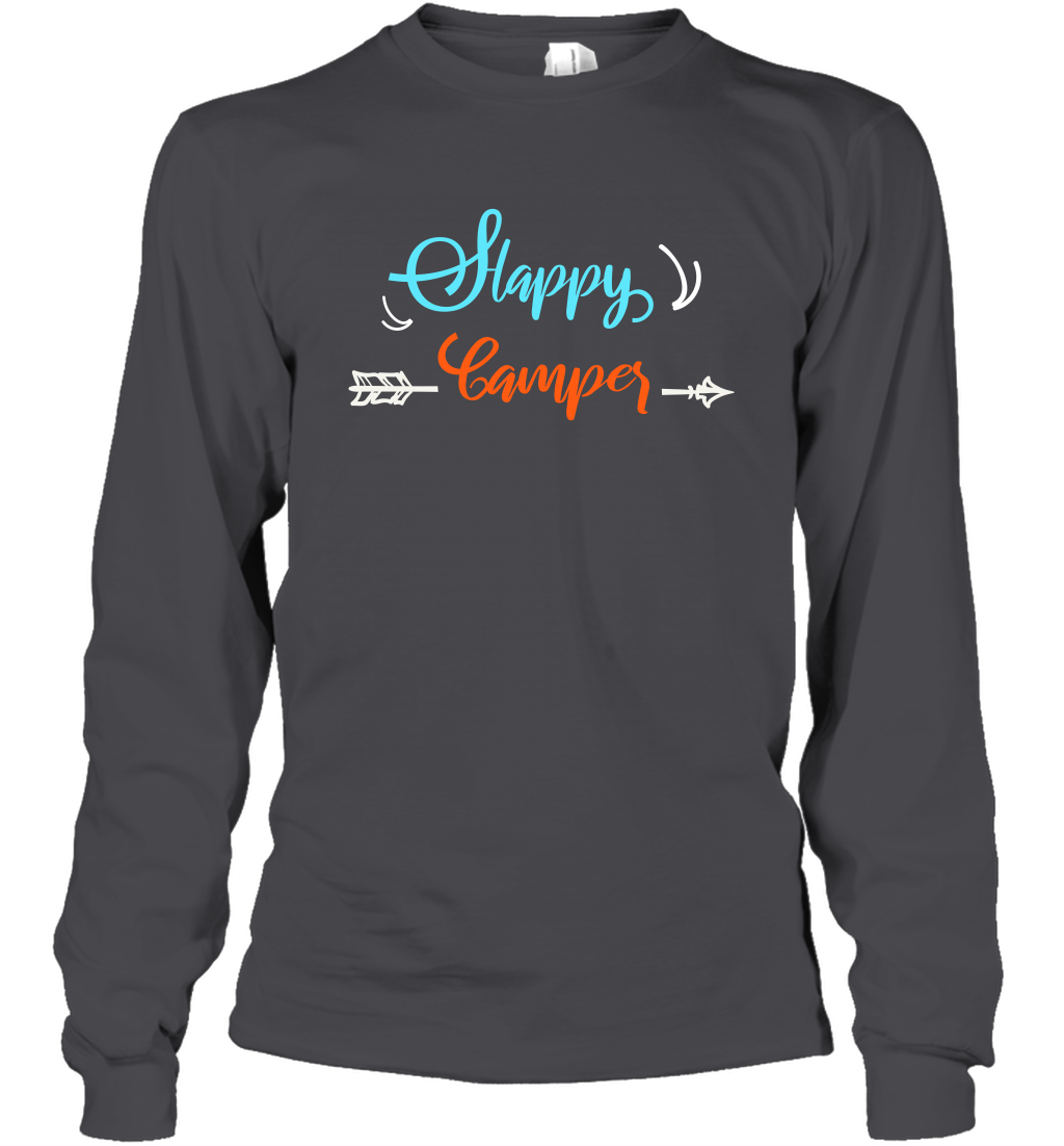 Happy Camper Shirt Long Sleeve T-Shirt Long Sleeve T-Shirt Dark Heather