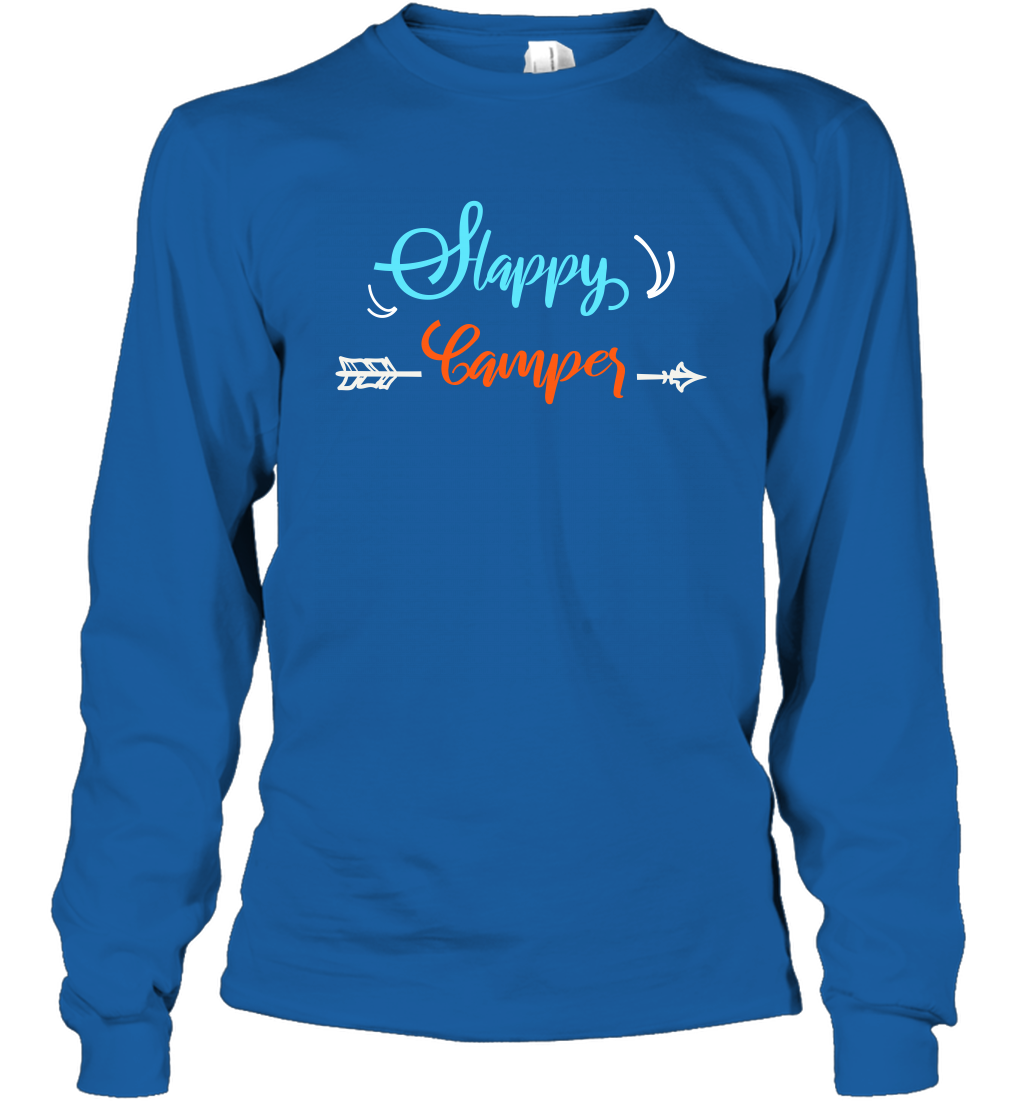Happy Camper Shirt Long Sleeve T-Shirt Long Sleeve T-Shirt Royal
