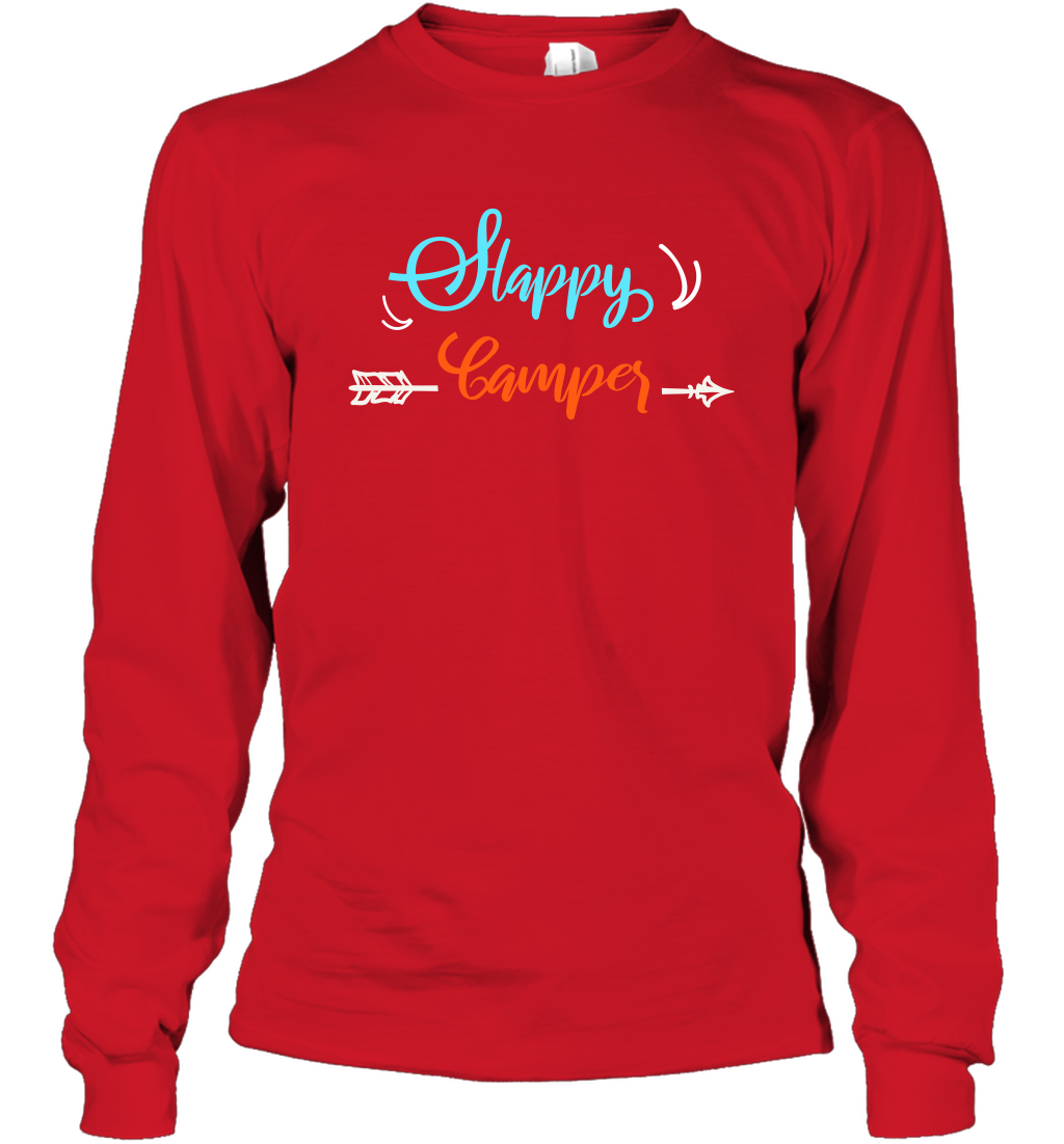 Happy Camper Shirt Long Sleeve T-Shirt Long Sleeve T-Shirt Red