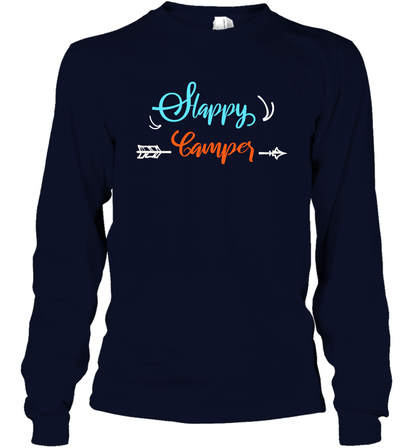 Happy Camper Shirt Long Sleeve T-Shirt Long Sleeve T-Shirt Navy
