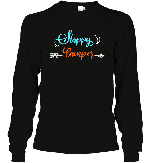 Happy Camper Shirt Long Sleeve T-Shirt Long Sleeve T-Shirt Black