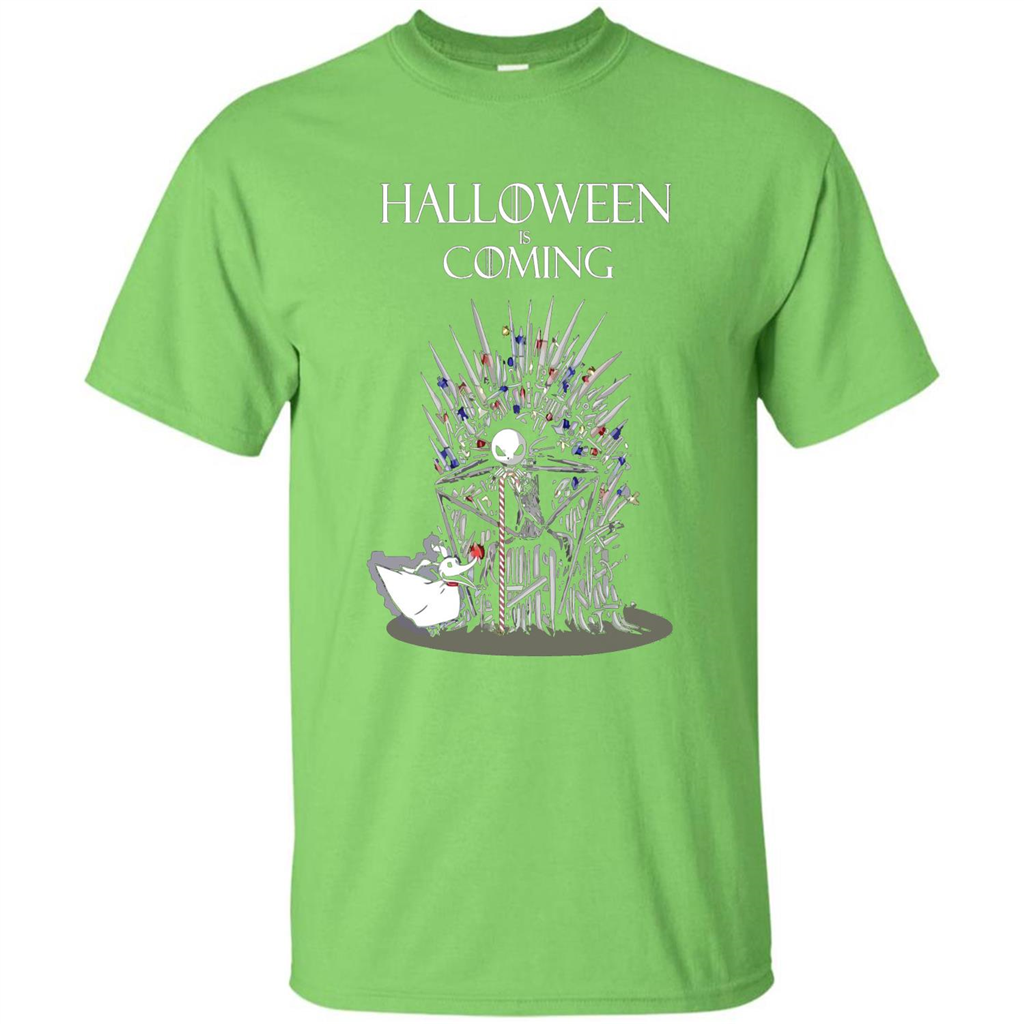 Funny Halloween Is Coming T-shirt Lime