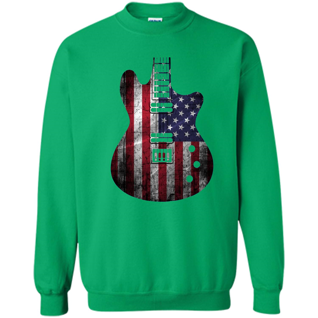 Independen Day T-shirt Guitar USA Flag Patriotic. 4th Of July T-shirt Irish Green