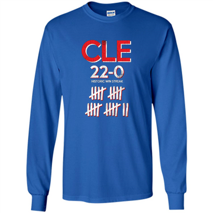 Baseball T-shirt Historic Win Streak 22-0 T-Shirt Royal