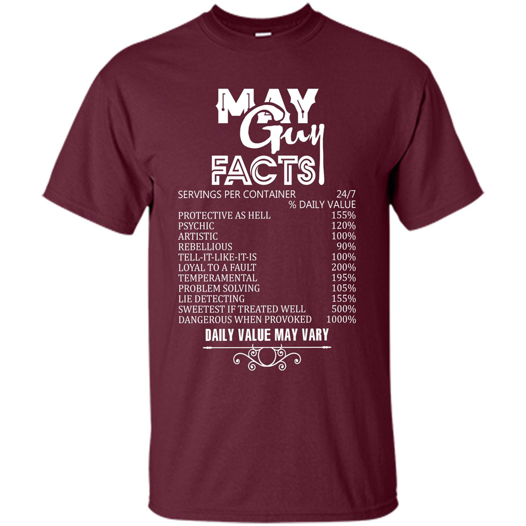 May Guy Facts T-shirt Maroon