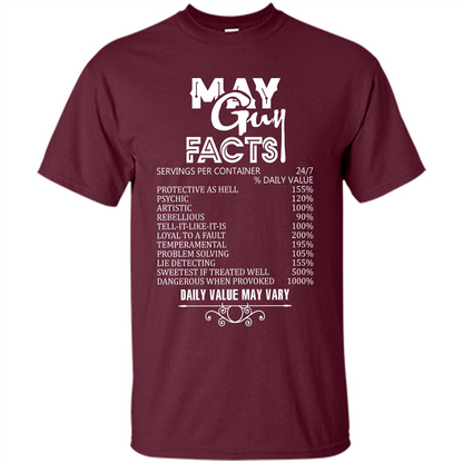 May Guy Facts T-shirt Maroon