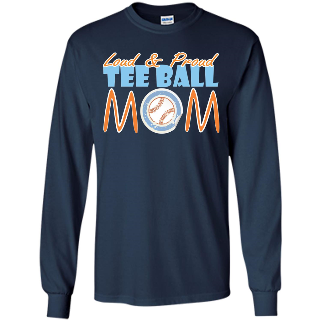 Softball Mommy T-shirt Loud And Proud Navy