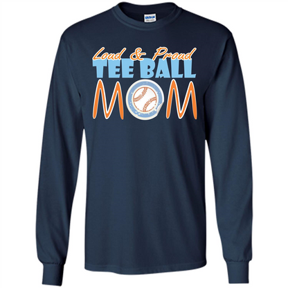 Softball Mommy T-shirt Loud And Proud Navy