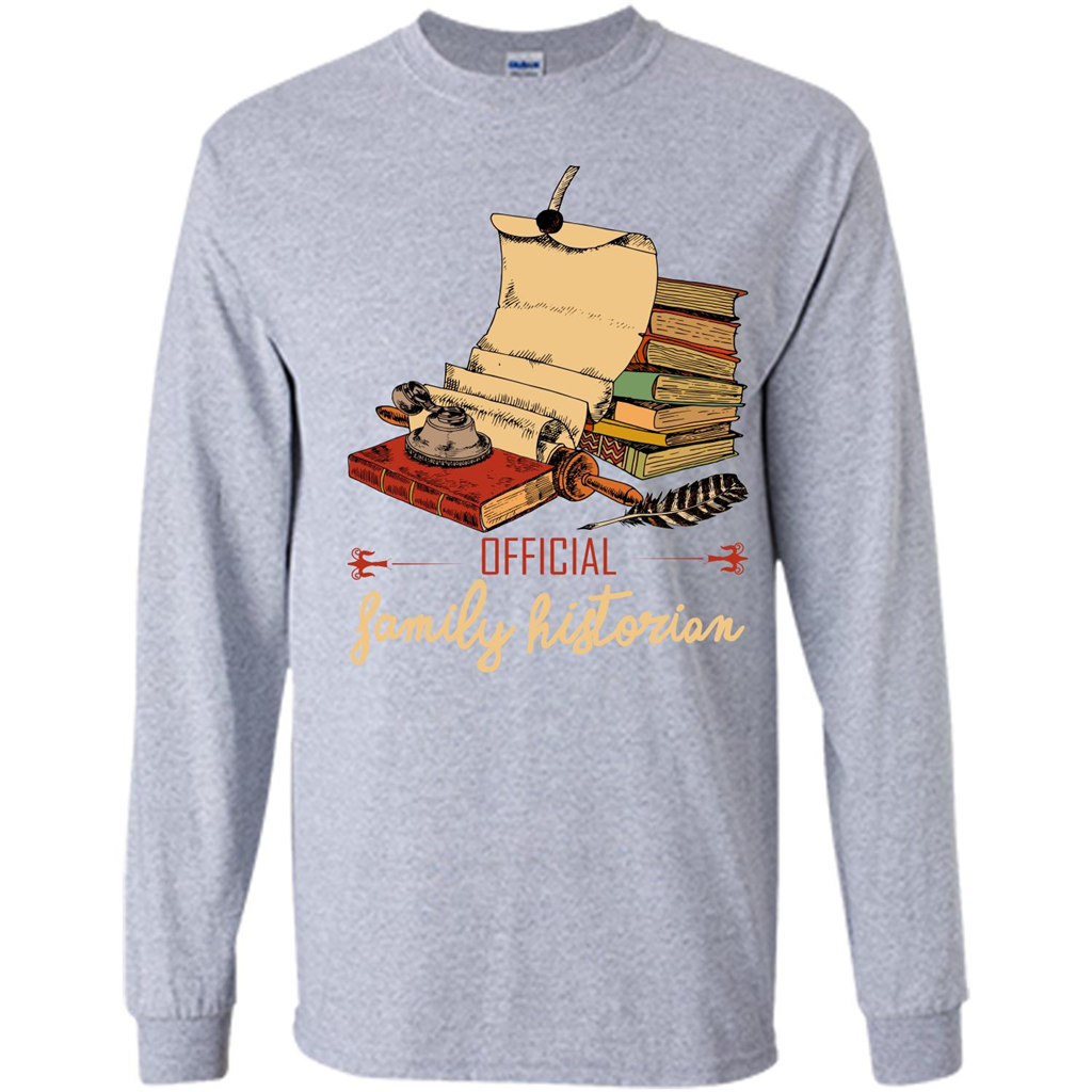 Family T-shirt Official Family Historian Sport Grey