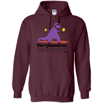 Partyasaurus T-shirt Party Asaurus Maroon