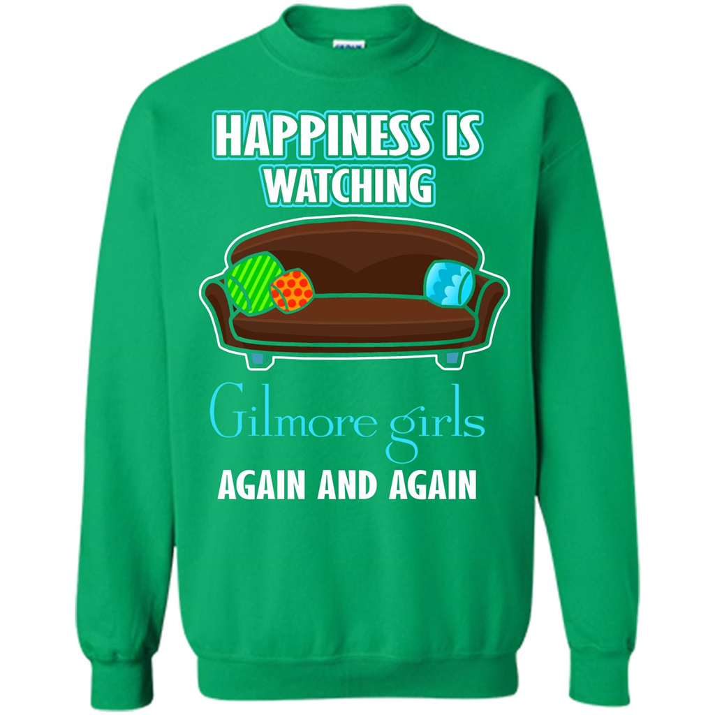 Movie T-shirt Happiness Is Watching Again And Again Irish Green