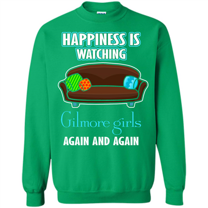 Movie T-shirt Happiness Is Watching Again And Again Irish Green