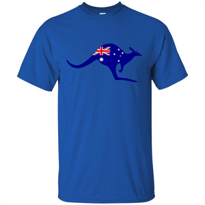 Australian Flag Kangaroo T-shirt Australia Vacation T-shirt