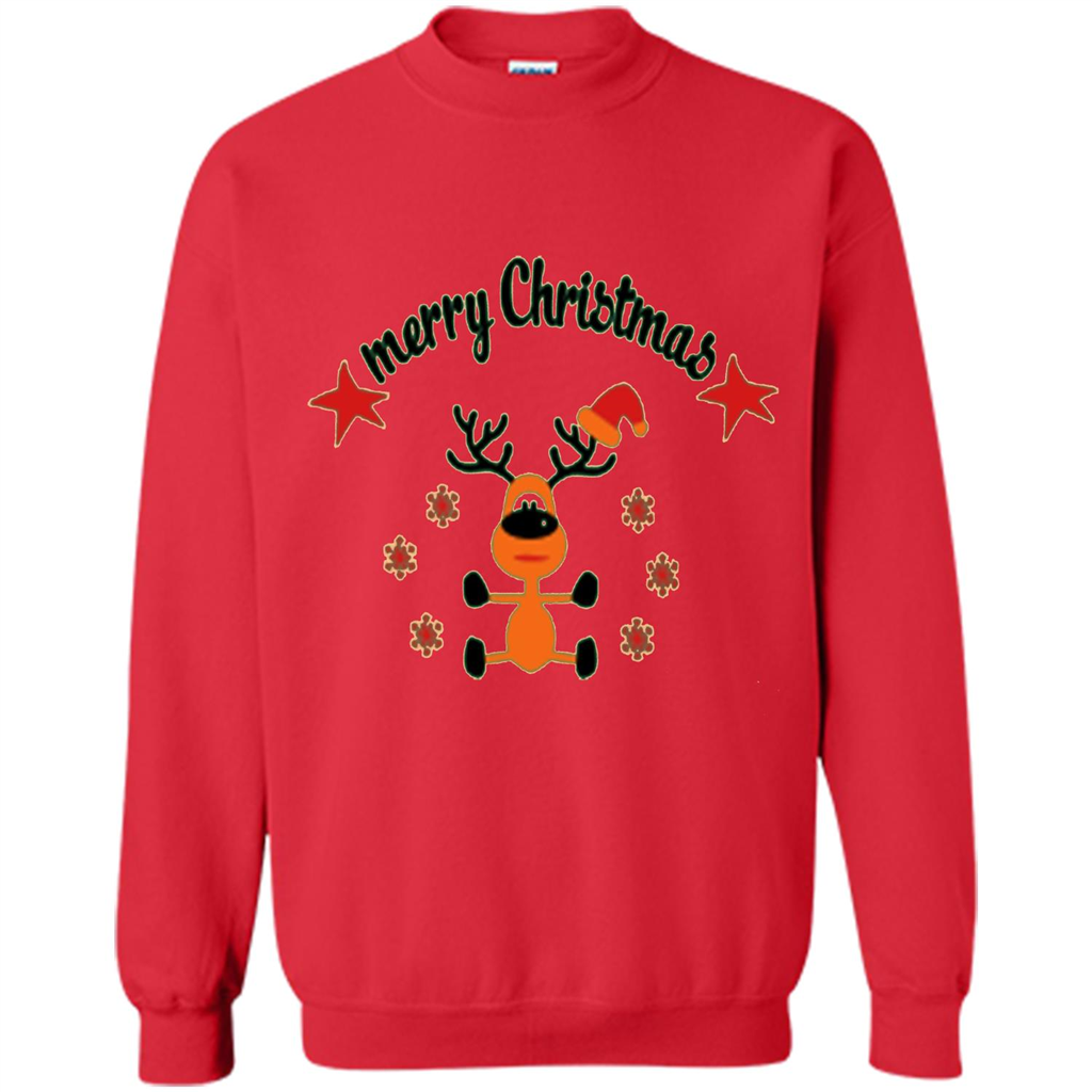 Snowman T-shirt Merry Christmas Red