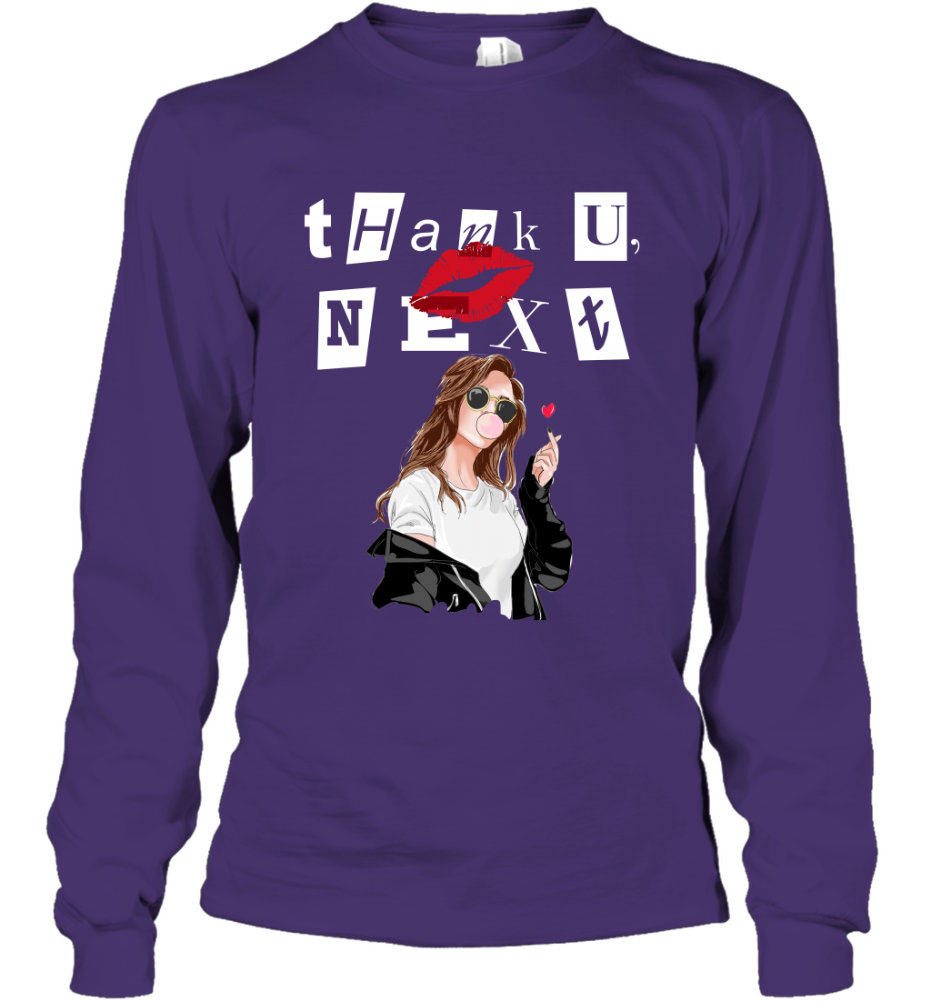 Thank You Next Girls Shirt Long Sleeve T-Shirt Long Sleeve T-Shirt Purple